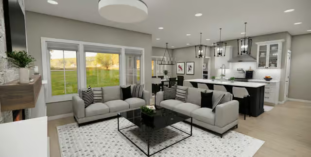The Hidden Valley floor plan by Southaven Homes: living room