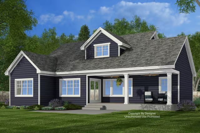 The Hidden Valley floor plan by Southaven Homes: back of the home
