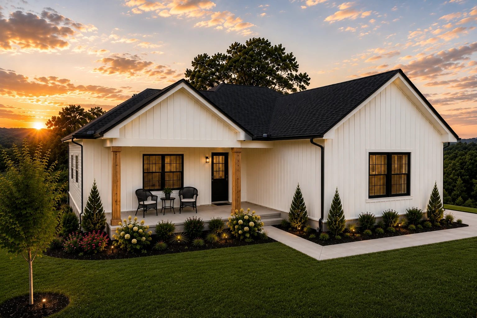 889 Tidwell Rd, Burns: exterior at sunset